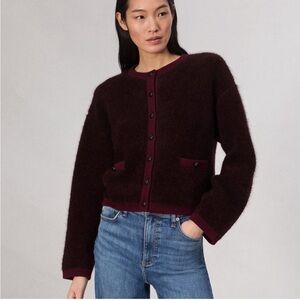 Rag & Bone Deep Red Wool Cardigan